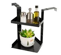 Cubicle Shelves, Two Layer Rack With Adjustable Height, Bookshelf Organizer for Home Use, Space Saving Corner Design, Strong Load Bearing Feature, Storage Tool, Indoor Accessory for Kitchen Wall