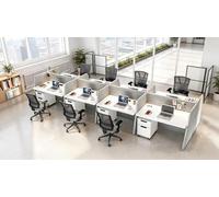Cubicolo modulare da ufficio D per 2 persone con pareti per la privacy e risparmio di spazio elettrico integrato Wortat con le Der Cabi per rtups nero ideale per collaborare in team