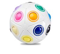 CUBIDI® Palla Magica Arcobaleno Grande Puzzle 3D. Rompicapo Antistress per Bambini e Adulti. Ideale Come Regalo Bambino 6 Anni o per Giochi da Viaggio.