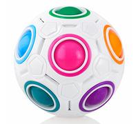 CUBIDI® Palla Magica Arcobaleno Puzzle 3D. Rompicapo Antistress per Bambini e Adulti. Ideale Come Regalo Bambino 6 Anni o per Giochi da Viaggio.
