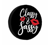 Cubierta de rueda de repuesto con diseño de beso elegante y atrevido, con fuente artística de Sassy Lady Brash Girl, protectores de ruedas universales resistentes a la intemperie, cubiertas para neumá