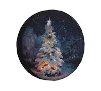 Cubierta de rueda de repuesto para árbol de Navidad, protector de rueda para nieve, resistente a la intemperie, universal, para remolque, RV, SUV, camión, viaje, coche, caravana, remolques, accesorios