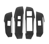 Cubierta del interruptor de ventana Xtevu, 4pcs Lift Panel Botón Conjunto compatible con NX200 200T 300H 2016-2020, superposición de control de la ventana de fibra de carbono (LHD)