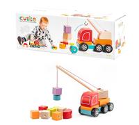 Auto Gru Con Magnete In Legno 14 Pezzi