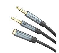 Cubilux Cavo microfono TRS a TRRS da 3,5 mm per telefono, tablet, computer portatile, compatibile con Rode VideoMic Pro+, VideoMicro, VideoMic Go, Movo, BOYA, Saramonic e altri microfoni esterni, 3,5