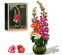 CUBIMANA Floral Botanicals Alcea Rosea - Set di mattoncini da costruzione