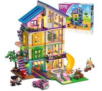 CUBIMANA Set di Costruzioni Friends Casa con Luce LED - 1317 Pezzi Gioco di Costruzioni Casa con Auto e Piscina, Gioco di Ruolo, Regalo di Natale Compleanno per Bambine e Bambini da da 8 a 14 anni