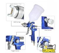 CUBIMAX Aerografo HVLP Ugello 1,4 mm con Serbatoio Superiore per Compressione Id