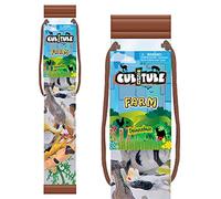Cubitube - Animali della Fattoria di Deluxebase. 11 Piccole Statuette di Animali da Fattoria e Accessori per il Gioco. Tubo di plastica riutilizzabile per le simpaticissime repliche degli animali.