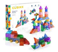 Cubixx - Blocchi magnetici per bambini dai 3 anni in su, giocattolo educativo creativo in un set da 64 pezzi, giocattolo da costruzione magnetico per ragazze e ragazzi, giocattoli Montessori STEM