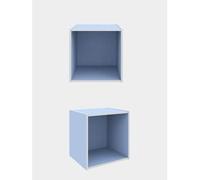 CUBO 35X29X35 CM AZZURRO