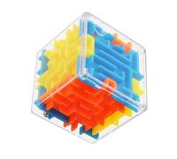 Cubo 3D Puzzle Labirinto Giocattolo Puzzle in plastica Gioco Gioco a mano Case Box Palline Rotolanti Giocattoli Bambini Equilibrio Sfida Fidget Labyrinth Giocattoli per Bambini (4xUtile e attraente