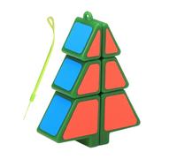 Cubo 'albero di Natale, Cubo puzzle - Giocattolo creativo con pendente puzzle ultra-liscio cubo albero di Natale 1X2X3,Decorazione per di Speed Albero Puzzle Puzzle Portachiavi Alber