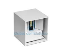 CUBO APPLIQUE LED 12W BIEMISSIONE 3000K BIANCO IP65