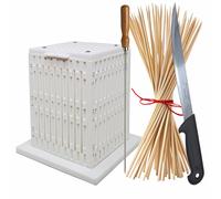 CUBO ARROSTICINI 81 pezzi con coltello e 100 stecconi - Macchina per Arrosticini