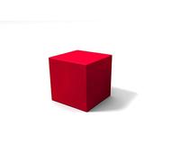 Cubo colorato resina per interno ed esterno cm 25x25x25 colore fragola. Lavabile e resistente. Made in Italy