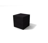 Cubo colorato resina per interno ed esterno cm 25x25x25 nero grafite. Lavabile e resistente. Made in Italy