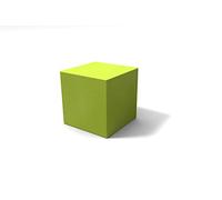 Cubo colorato resina per interno ed esterno cm 25x25x25 verde. Lavabile e resistente. Made in Italy