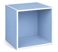 Cubo Contenitore Libreria 35x29x35 cm Legno MDF Azzurro Modulare