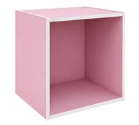 Cubo Contenitore Libreria 35x29x35 cm Legno MDF Rosa Modulare