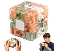 Cubo da labirinto 3D, giocattolo da labirinto, con sfere rotanti, giocattolo educativo interattivo per feste di iocattolo educativo per bambini, adulti, B