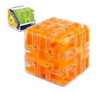 Cubo da labirinto 3D per giocare, apprendimento e alleviare lo stress, puzzle per adulti e bambini (arancione 2)