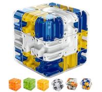 Cubo da labirinto 3D per giocare, apprendimento e alleviare lo stress, puzzle per adulti e bambini (blu)