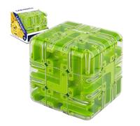 Cubo da labirinto 3D per giocare, apprendimento e alleviare lo stress, puzzle per adulti e bambini (verde)