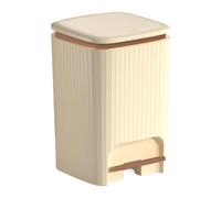 Cubo De Basura Con Tapa - Cubo De Basura De Cocina Con Apertura Por Presión Y Pedal De Pie | De Residuos Antiolores Y Silencioso Para Dormitorio Oficina Cuarto De Baño Sala Lavandería Casa Carava