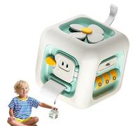 Cubo di Attività per, Gioco di Viaggio per lo Sviluppo Precoce e l'Apprendimento delle Abilità Motive Fine, Cubo di Attività per, Per Ragazze, Compleanno, Vacanze, Feste, Aereo, Sala