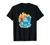 Cubo di Fuoco in Colori Freddi per Un Look Fresco Maglietta