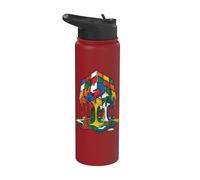 Cubo di fusione Puzzle di cubatura divertente e competitivo Stainless Steel Insulated Water Bottle