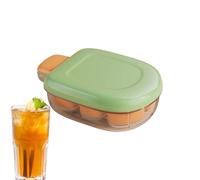 Cubo di ghiaccio in silicone - Stampi per ghiaccio per whisky | Cubo ice ice cubi con imbuto | Stampo per produttore di ghiaccio a 6 griglie con coperchio | Vassoio a rilascio facile per whisky, caf