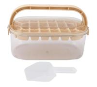 Cubo di ghiaccio stampo di grande capacità Cubo di ghiaccio fatto in casa che produce stampo vassoio cubo di ghiaccio portatile con scatola di stoccaggio per picnic esterni feste (Tipo di fondo duri
