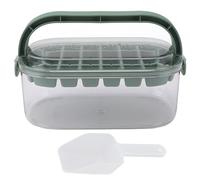 Cubo di ghiaccio stampo di grande capacità Cubo di ghiaccio fatto in casa che produce stampo vassoio cubo di ghiaccio portatile con scatola di stoccaggio per picnic esterni feste (Tipo di fondo duro