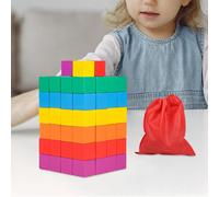 Cubo di legno colorato, giocattolo educativo per la matematica, per creare