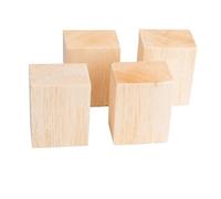 Cubo di legno grezzo, blocco intaglio in balsa, barra quadrata solida, striscia tiglio for modellismo, materiale da costruzione artigianale Blocchi Legno Tiglio(40x60x80mm 4Pcs)