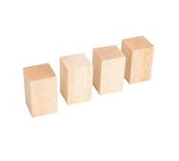 Cubo di legno grezzo, blocco intaglio in balsa, barra quadrata solida, striscia tiglio for modellismo, materiale da costruzione artigianale Blocchi Legno Tiglio(50x50x80mm 4Pcs)