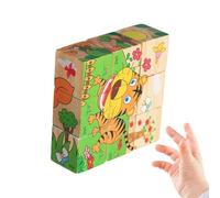 Cubo di legno puzzle | Giocattoli educativi per l'apprendimento precoce - per Bambini e Bambine - per Casa Scuola Cameretta Compleanno Viaggio Studio Aula Infanzia