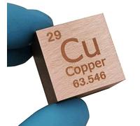 Cubo di metallo, cubo elemento rame 145,9 g 99,95% tavola periodica elementi puri collezioni materiale for esperimenti laboratorio hobby con scatola protettiva