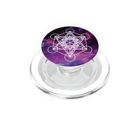 Cubo di Metatron nell'universo spaziale cosmico PopSockets PopGrip per MagSafe