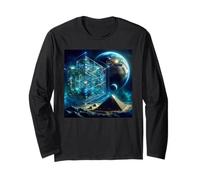Cubo di Metatron Quarta Dimensione con Terra e Piramidi Maglia a Manica