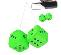 Cubo di peluche morbido - Fuzzy Car Mirror Charme, Retro Hanging Dice | Coppia di cubi di peluche lavabili da 2,75 pollici per camion berlina SUV camion auto interno - antistress