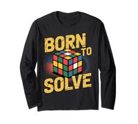 Cubo di Puzzle con Scritta Born to Solve Maglia a Manica