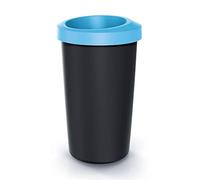Cubo di riciclaggio Keden 25L con copertura aperta blu pratica.