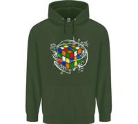 Cubo di Rubik Equazione Divertente Puzzle Enigma Bambini Felpa con Cappuccio