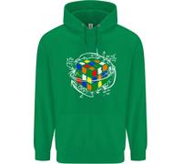Cubo di Rubik Equazione Divertente Puzzle Enigma Bambini Felpa con Cappuccio
