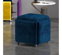 Cubo di seduta 5 in 1, sgabello impilabile con rotelle girevoli, sgabello da divano con rotelle girevoli, set di sgabelli convertibili per soggiorno, camera da letto e ufficio(Bronze,35*35cm)