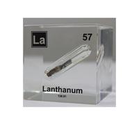 Cubo Elemento Metallico 5cm/2in Incapsulato in Lucite Acrilico Cristallino per Collezioni di Elementi e Materiale da Laboratorio-57-La Lanthanum