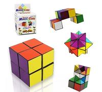 Cubo euclideo Cubo magico， 2 in 1 Cubo magico a stella, cubo puzzle 3D, cubo infinito per una maggiore velocità e precisione con colori vivaci
